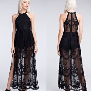 Black lace dress